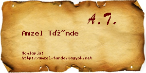 Amzel Tünde névjegykártya